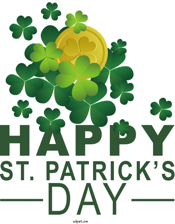 Free Holidays St. Patrick's Day Shamrock Transparency For Saint Patricks Day Clipart Transparent Background