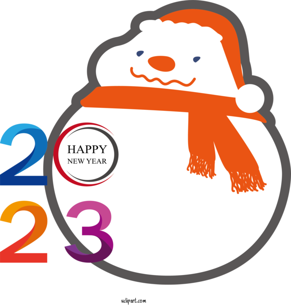Free Holidays Christmas Drawing Snowman For New Year 2023 Clipart Transparent Background