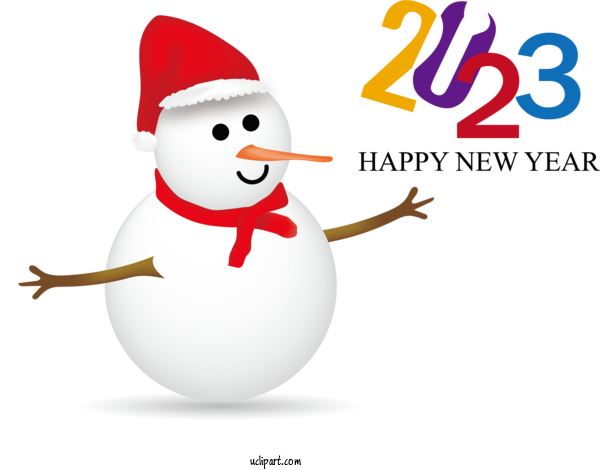 Free Holidays Christmas Drawing Design For New Year 2023 Clipart Transparent Background