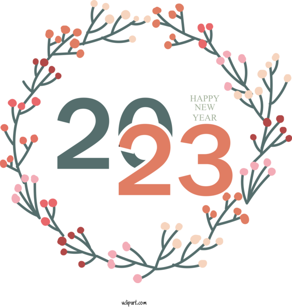 Free Holidays Wedding Invitation Wedding Wreath For New Year 2023 Clipart Transparent Background