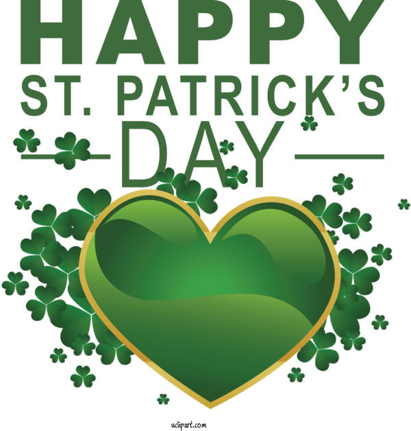 Free Holidays St. Patrick's Day Valentine's Day Shamrock For Saint Patricks Day Clipart Transparent Background