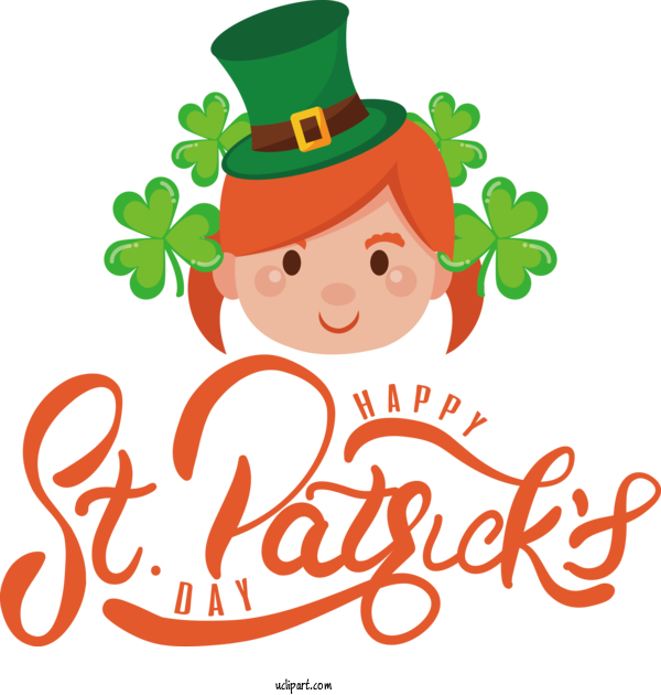Free Holidays St. Patrick's Day Holiday Shamrock For Saint Patricks Day Clipart Transparent Background