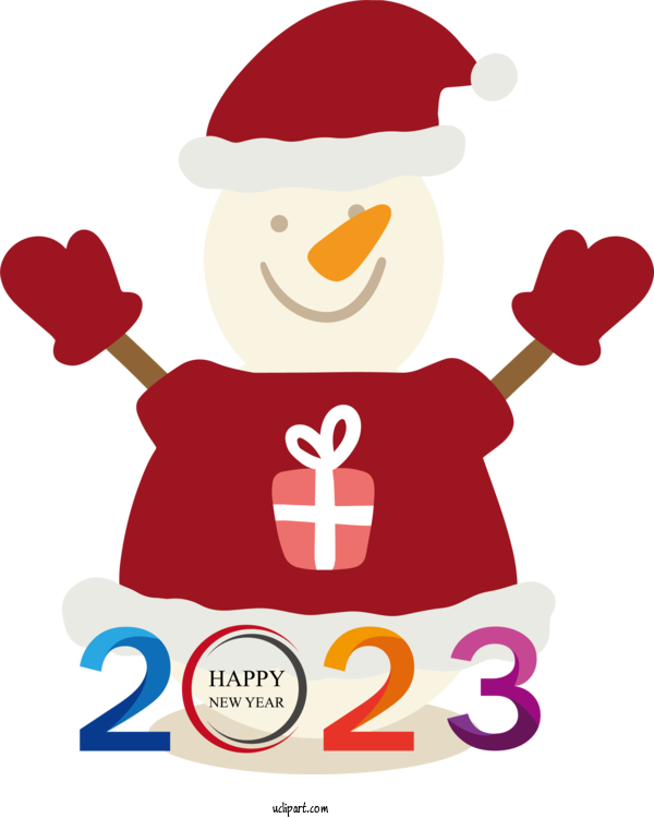 Free Holidays Rudolph Christmas Santa Claus For New Year 2023 Clipart Transparent Background