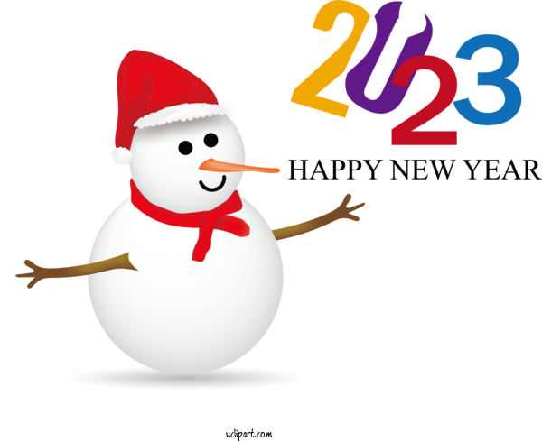Free Holidays Christmas Bauble Cartoon For New Year 2023 Clipart Transparent Background