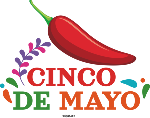Free Holidays Chili Pepper Tabasco Pepper Peperoncino For Cinco De Mayo Clipart Transparent Background