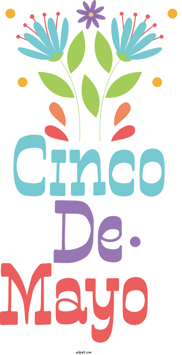 Free Holidays Human Floral Design Logo For Cinco De Mayo Clipart Transparent Background