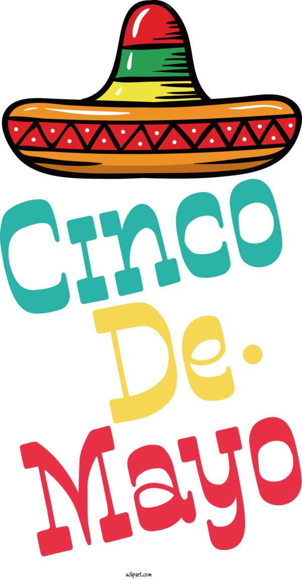 Free Holidays Hat Line Meter For Cinco De Mayo Clipart Transparent Background