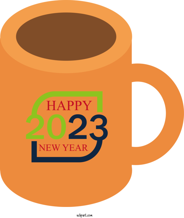 Free Holidays Coffee Mug Coffee Cup For New Year 2023 Clipart Transparent Background