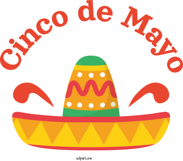 Free Holidays Fast Food Line Logo For Cinco De Mayo Clipart Transparent Background