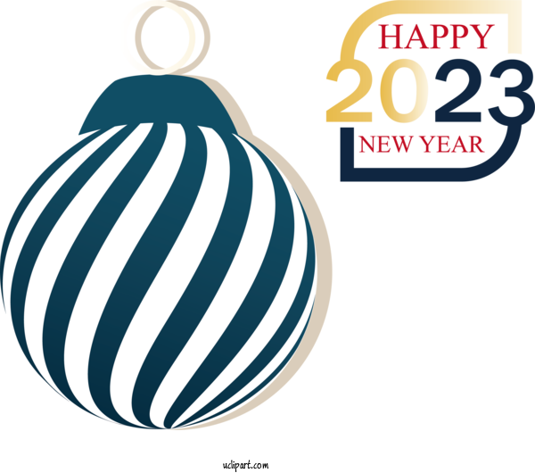 Free Holidays New Year Christmas New Year's Day For New Year 2023 Clipart Transparent Background
