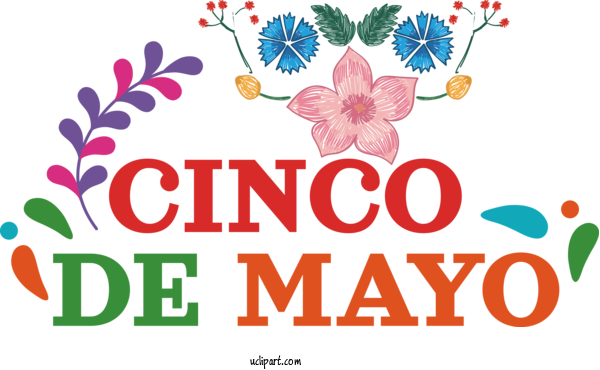 Free Holidays Design Floral Design Flower For Cinco De Mayo Clipart Transparent Background