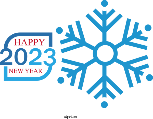 Free Holidays Winter Snowflake Outline: Winter For New Year 2023 Clipart Transparent Background