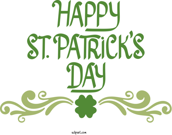 Free Holidays Design Leaf Logo For Saint Patricks Day Clipart Transparent Background