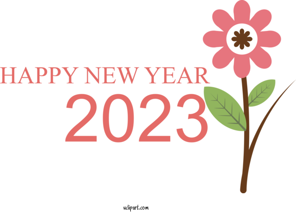 Free Holidays Cut Flowers Design Online For New Year 2023 Clipart Transparent Background