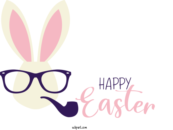 Free Holidays Easter Bunny Glasses Rabbit For Easter Clipart Transparent Background