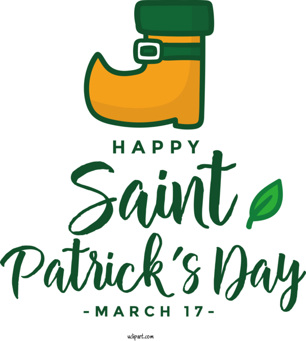 Free Holidays Logo Line Text For Saint Patricks Day Clipart Transparent Background