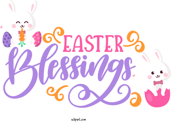 Free Holidays Easter Bunny Cartoon Design For Easter Clipart Transparent Background