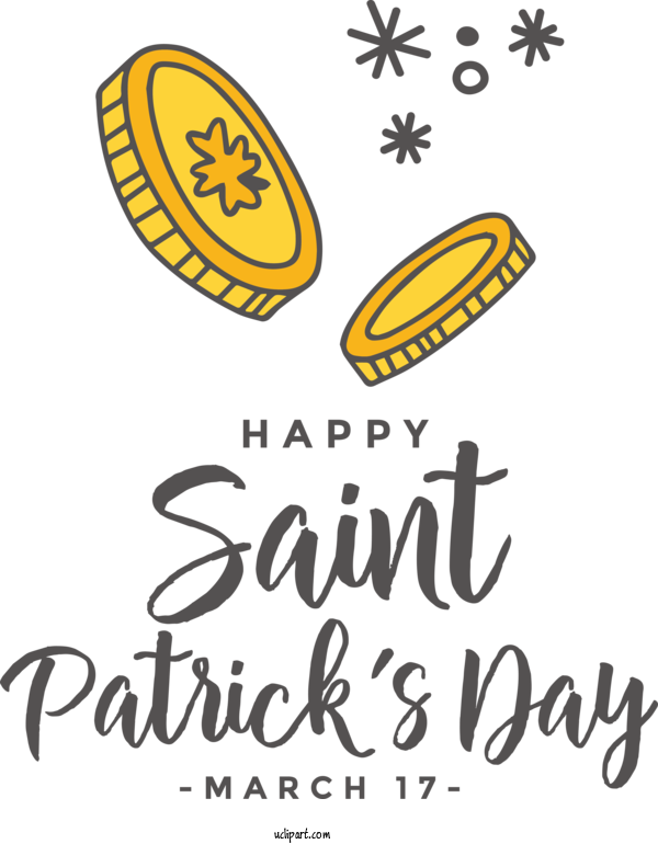 Free Holidays Logo Line Yellow For Saint Patricks Day Clipart Transparent Background