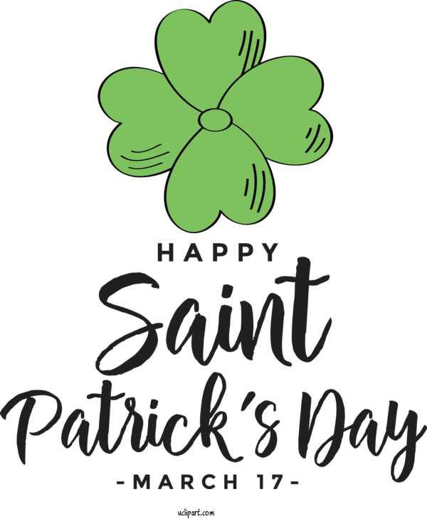 Free Holidays Leaf Floral Design Symbol For Saint Patricks Day Clipart Transparent Background