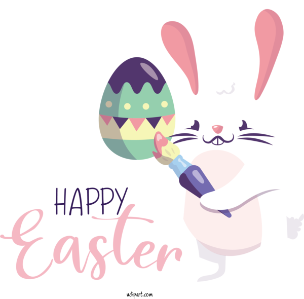 Free Holidays Cartoon Easter Bunny Rabbit For Easter Clipart Transparent Background