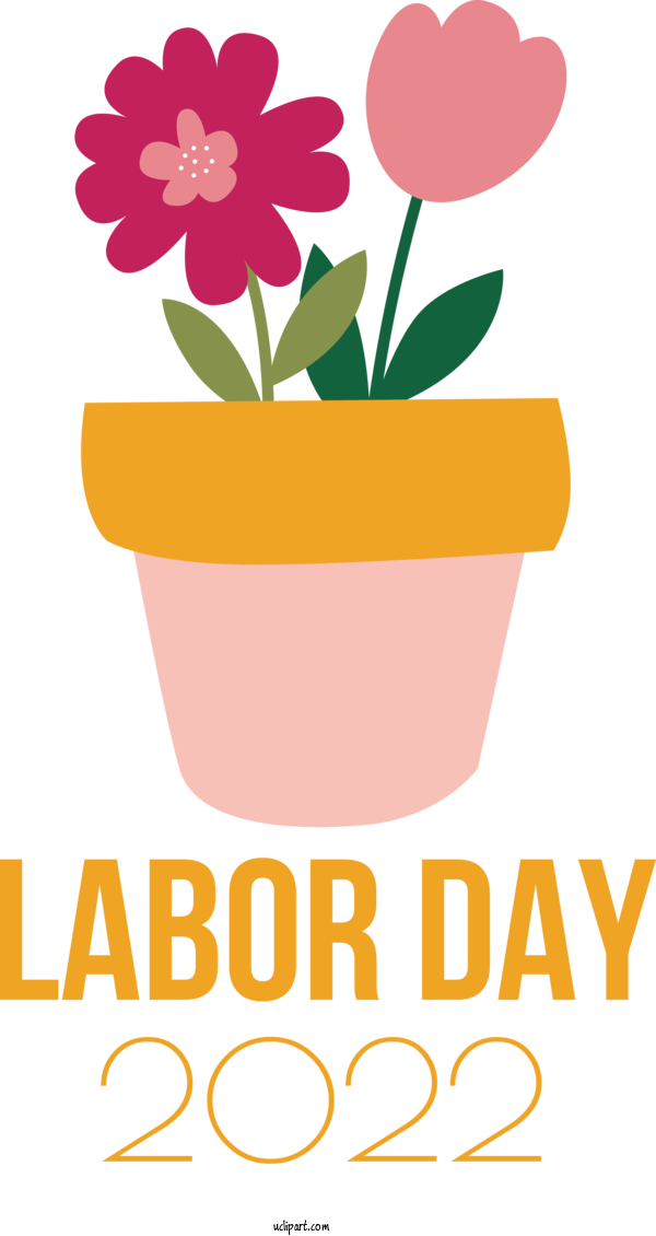 Free Holidays Floral Design Flowerpot Cut Flowers For Labor Day Clipart Transparent Background