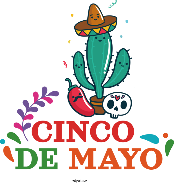 Free Holidays Drawing Design Flat Design For Cinco De Mayo Clipart Transparent Background