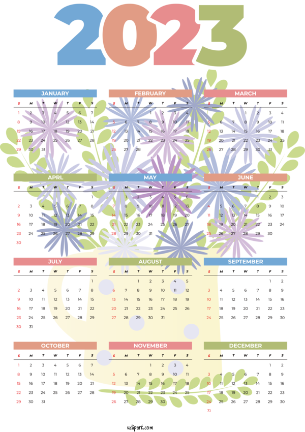 Free Life Design Line Calendar For Yearly Calendar Clipart Transparent Background