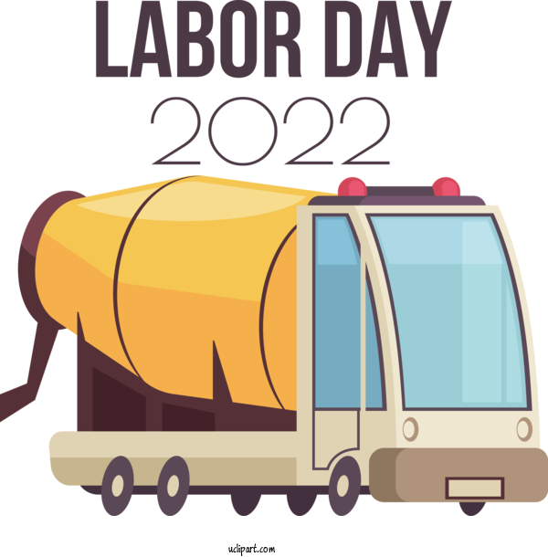 Free Holidays Transport Car Cargo For Labor Day Clipart Transparent Background