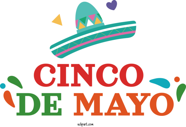 Free Holidays Logo Line For Cinco De Mayo Clipart Transparent Background