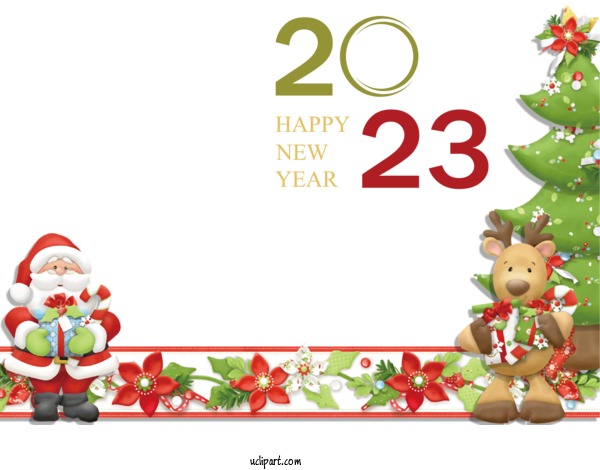 Free Holidays Christmas Transparent Christmas Santa Claus For New Year 2023 Clipart Transparent Background