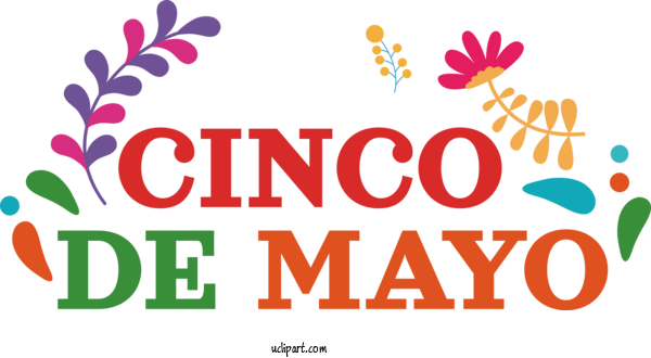 Free Holidays Logo Design Flower For Cinco De Mayo Clipart Transparent Background