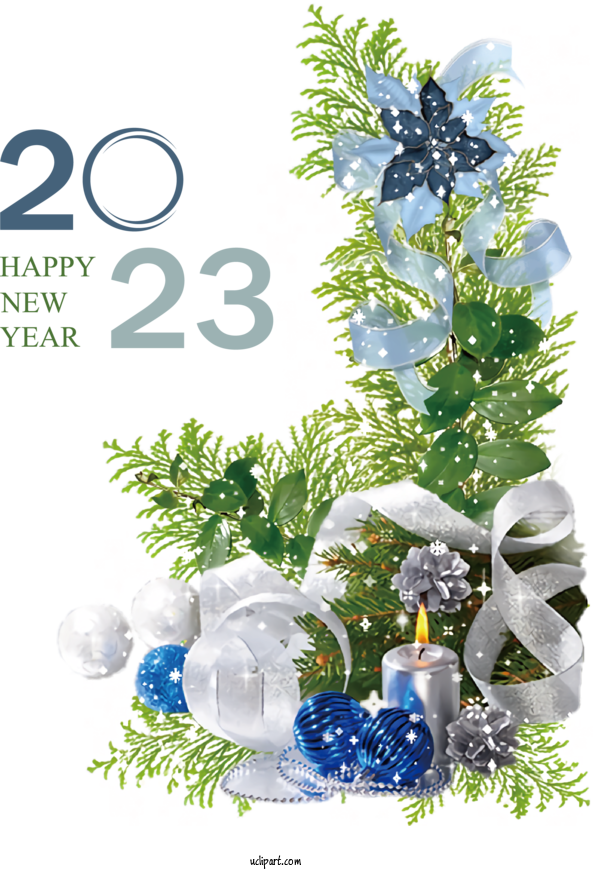 Free Holidays Christmas Bauble Christmas Card For New Year 2023 Clipart Transparent Background