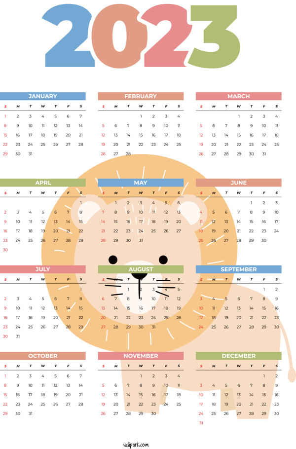 Free Life Office Supplies Calendar Design For Yearly Calendar Clipart Transparent Background