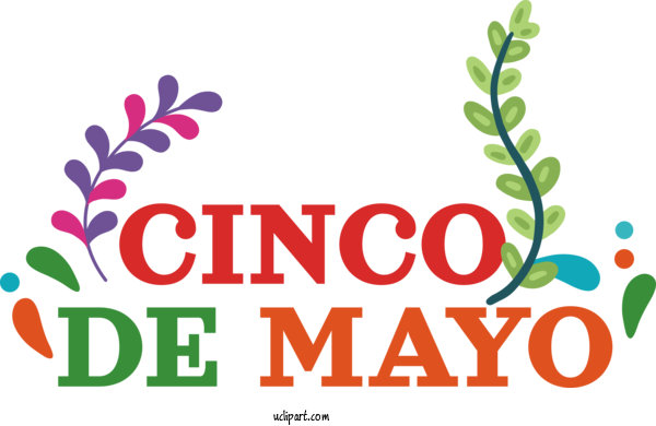 Free Holidays Leaf Logo Line For Cinco De Mayo Clipart Transparent Background