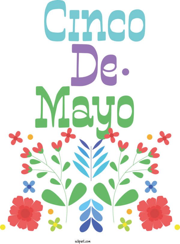 Free Holidays Mexico Floral Design Flower For Cinco De Mayo Clipart Transparent Background