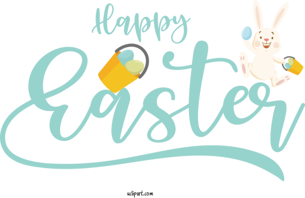 Free Holidays Design Logo Yellow For Easter Clipart Transparent Background