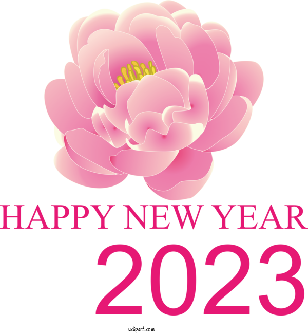 Free Holidays Floral Design Herbaceous Plant Cut Flowers For New Year 2023 Clipart Transparent Background
