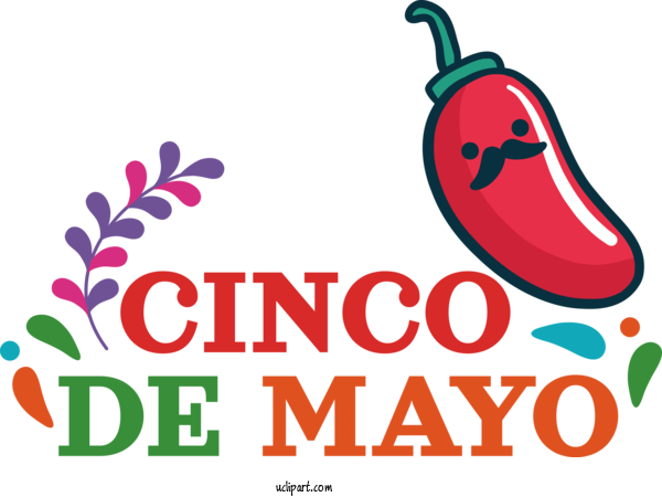 Free Holidays Logo Vegetable Line For Cinco De Mayo Clipart Transparent Background