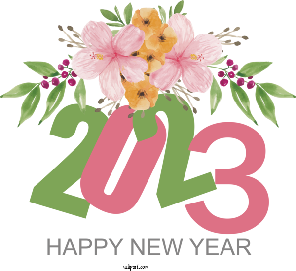 Free Holidays Floral Design Rhode Island School Of Design (RISD) Flower For New Year 2023 Clipart Transparent Background
