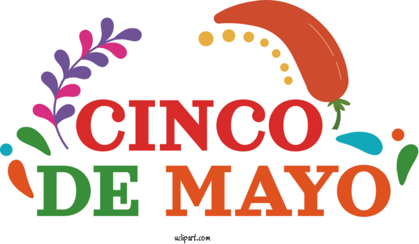 Free Holidays Club Alemán Logo Design For Cinco De Mayo Clipart Transparent Background