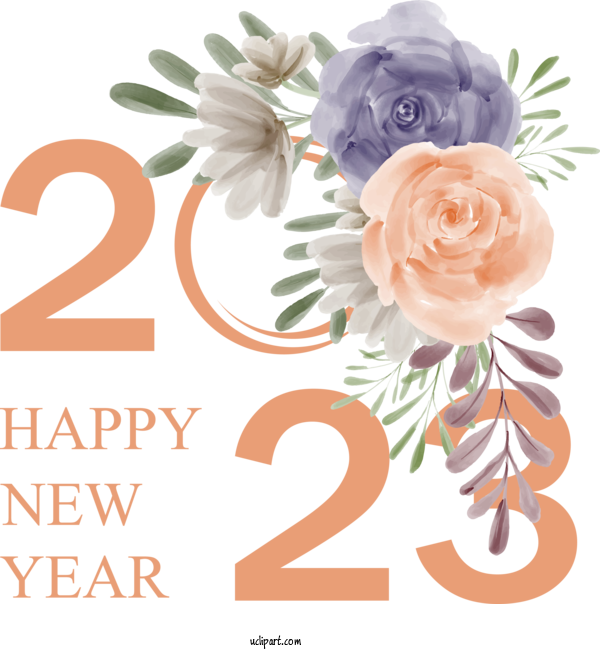 Free Holidays Floral Design University Of Central Lancashire Flower For New Year 2023 Clipart Transparent Background