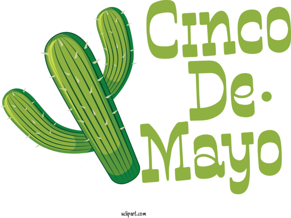 Free Holidays Cactus Plant Stem Logo For Cinco De Mayo Clipart Transparent Background