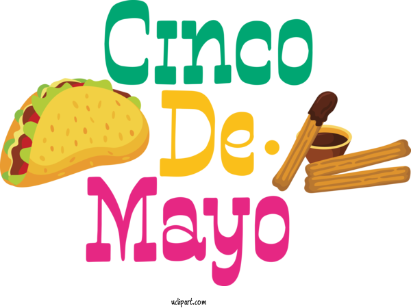 Free Holidays Junk Food Fast Food Logo For Cinco De Mayo Clipart Transparent Background
