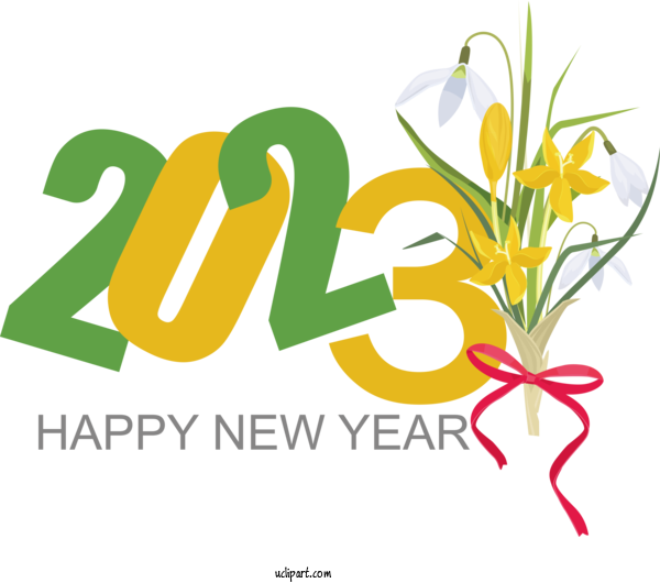 Free Holidays 2023 NEW YEAR Design Logo For New Year 2023 Clipart Transparent Background