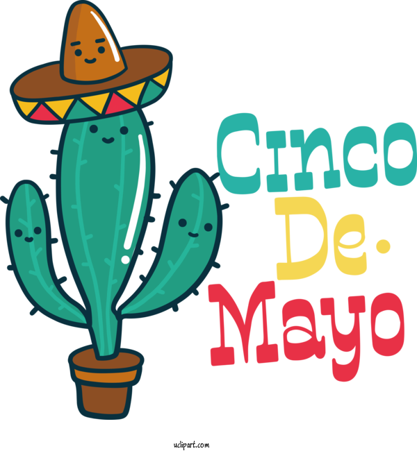 Free Holidays Logo Design Drawing For Cinco De Mayo Clipart Transparent Background