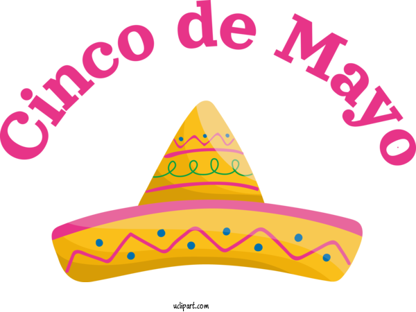 Free Holidays Party Hat Hat Logo For Cinco De Mayo Clipart Transparent Background