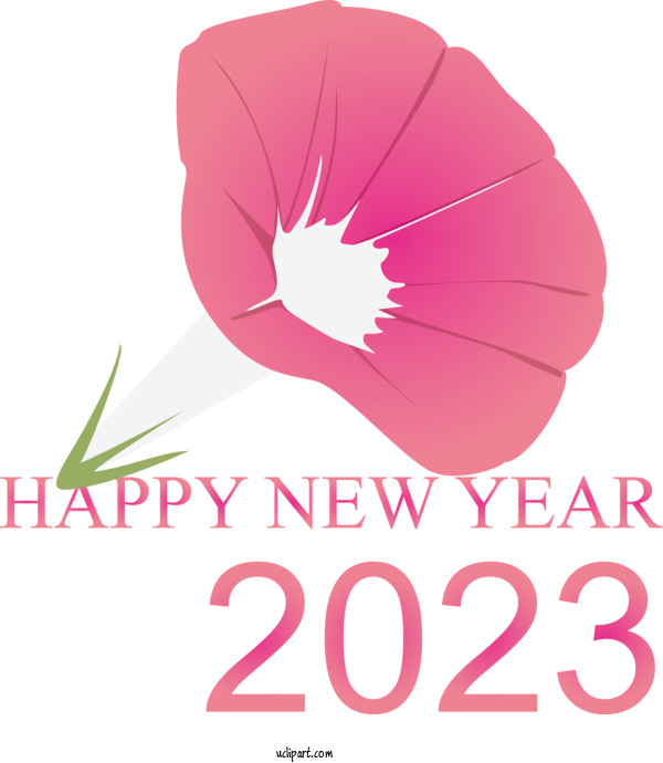 Free Holidays Flower Petal For New Year 2023 Clipart Transparent Background