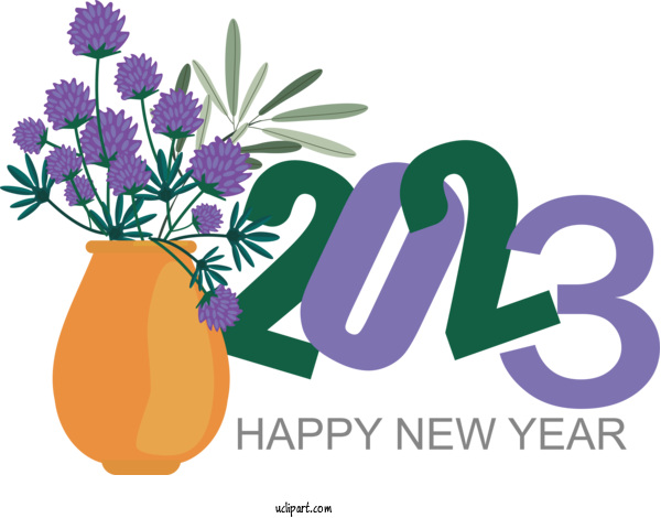 Free Holidays Rio De Janeiro Floral Design Flower For New Year 2023 Clipart Transparent Background