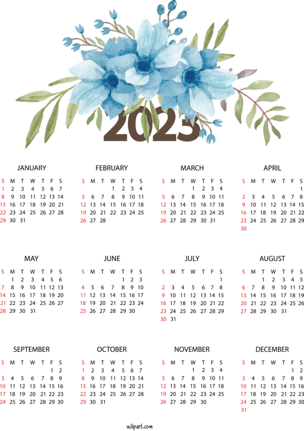 Free Yearly Calendar Calendar Julian Calendar Islamic Calendar For 2023 Yearly Calendar Clipart Transparent Background