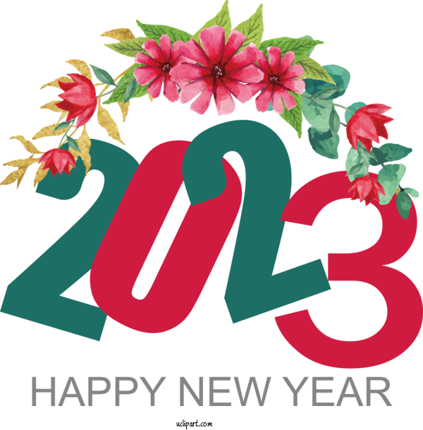 Free Holidays Rhode Island School Of Design (RISD) Floral Design 2023 NEW YEAR For New Year 2023 Clipart Transparent Background